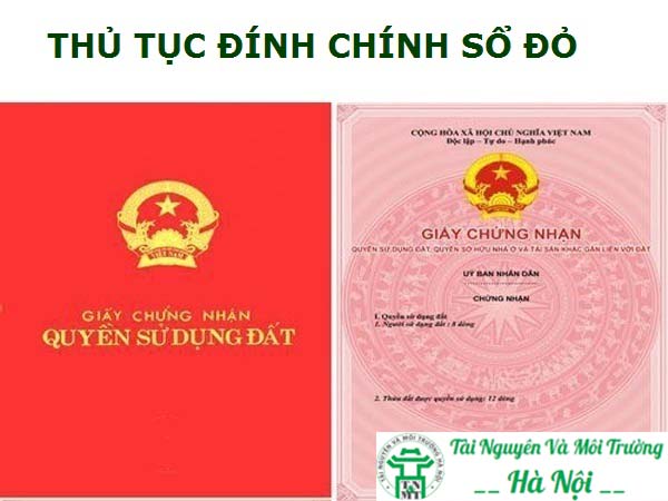 Dịch vụ đính chính sổ đỏ tại Hà Nội